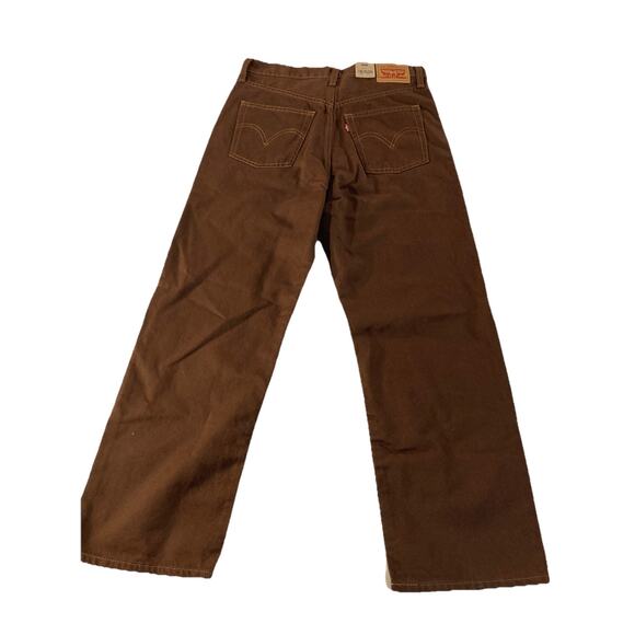 Levi’s Women’s Ribcage Straight Ankle Brown Jeans 30X27 NWT - Picture 6 of 10